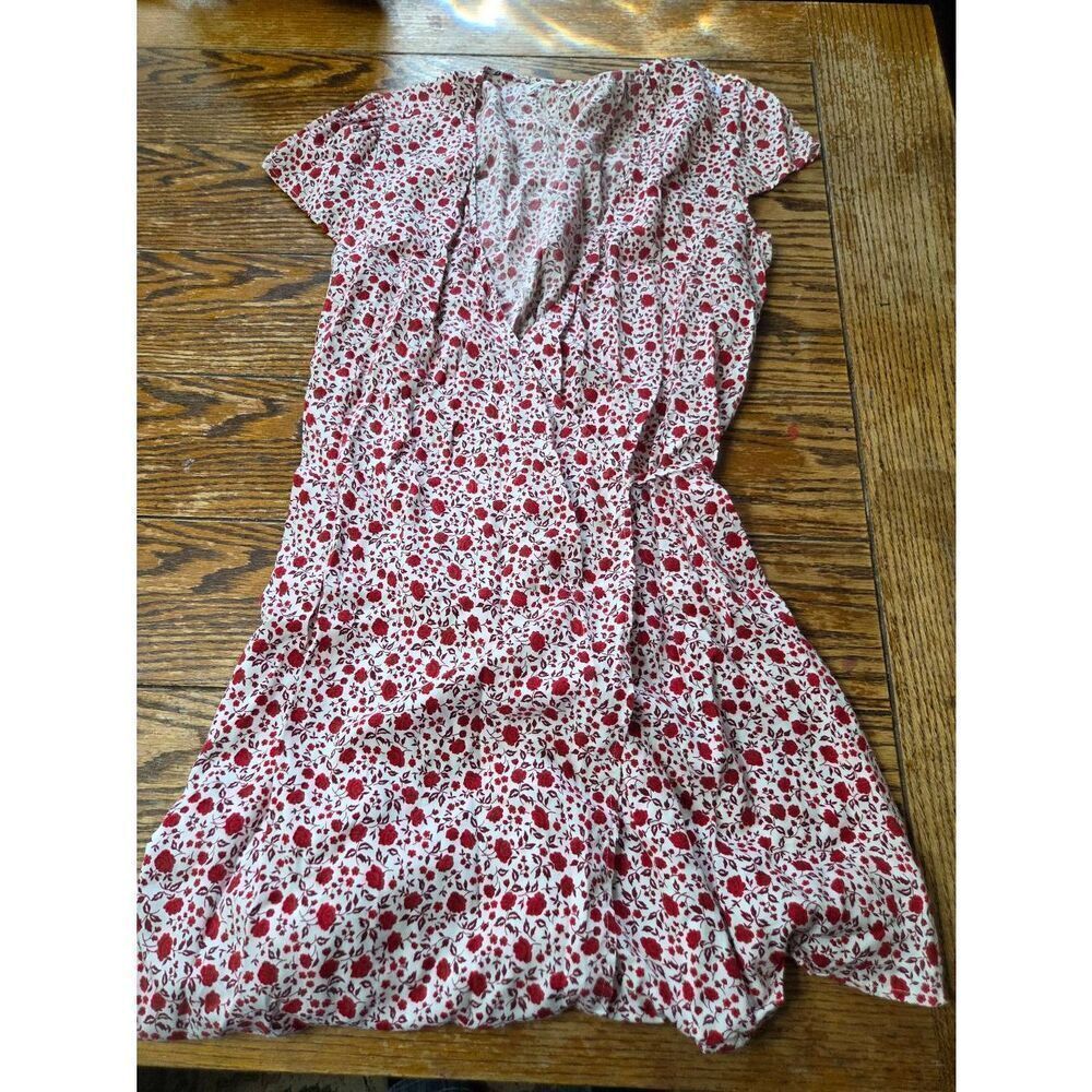 Reformation Brianne Eden Floral Wrap Mini Dress sz XL